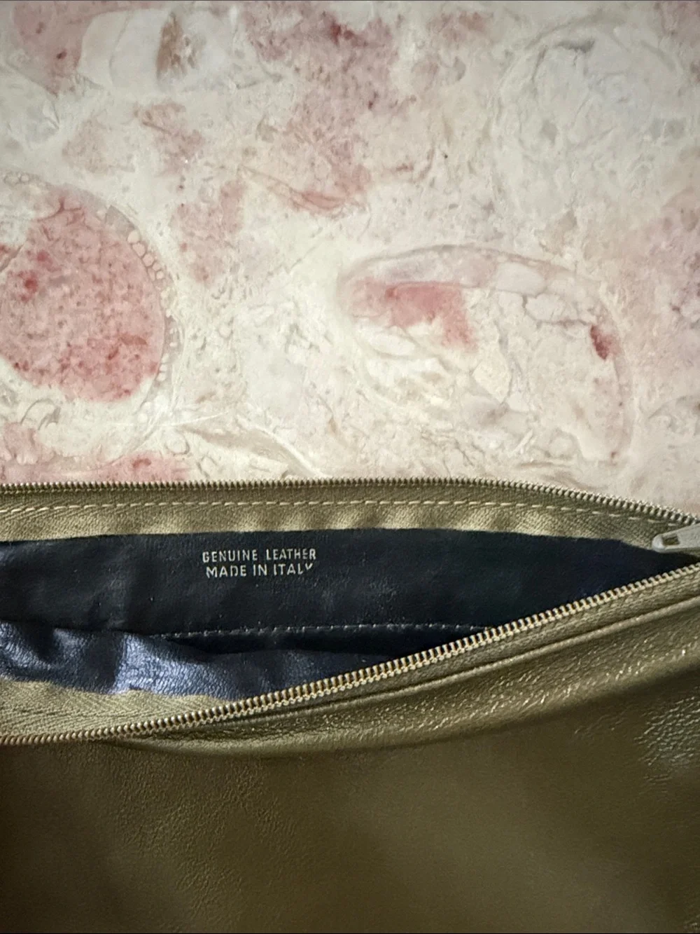 Personalized Olive Green Leather Wristlet Clutch